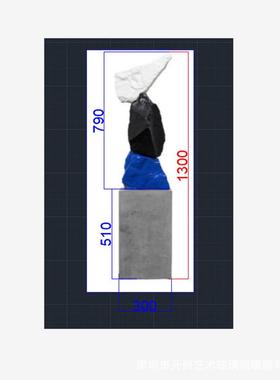 售楼处落地玻璃钢雕塑三色石装置抽象工艺品酒店大堂摆件饰品软装