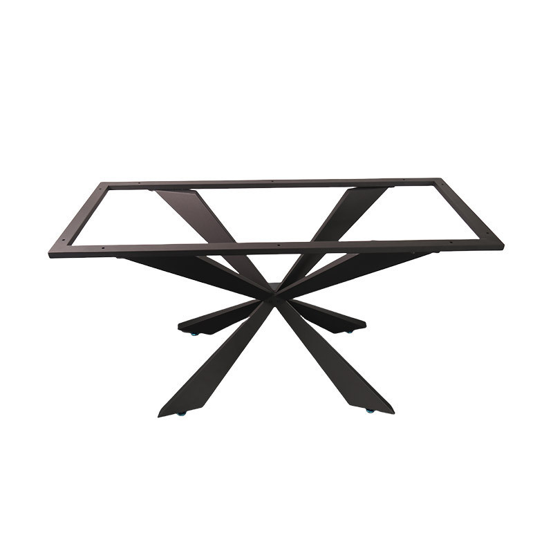 铁板桌脚餐台脚平面加厚钢板圆形简约桌架底座平面黑铁艺桌腿支架