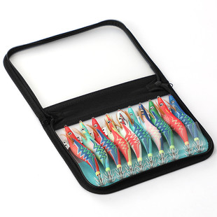 厂家响夜光木虾供应珠鱿鱼钩仿真闪电条纹十色套装海钓鱼具用品