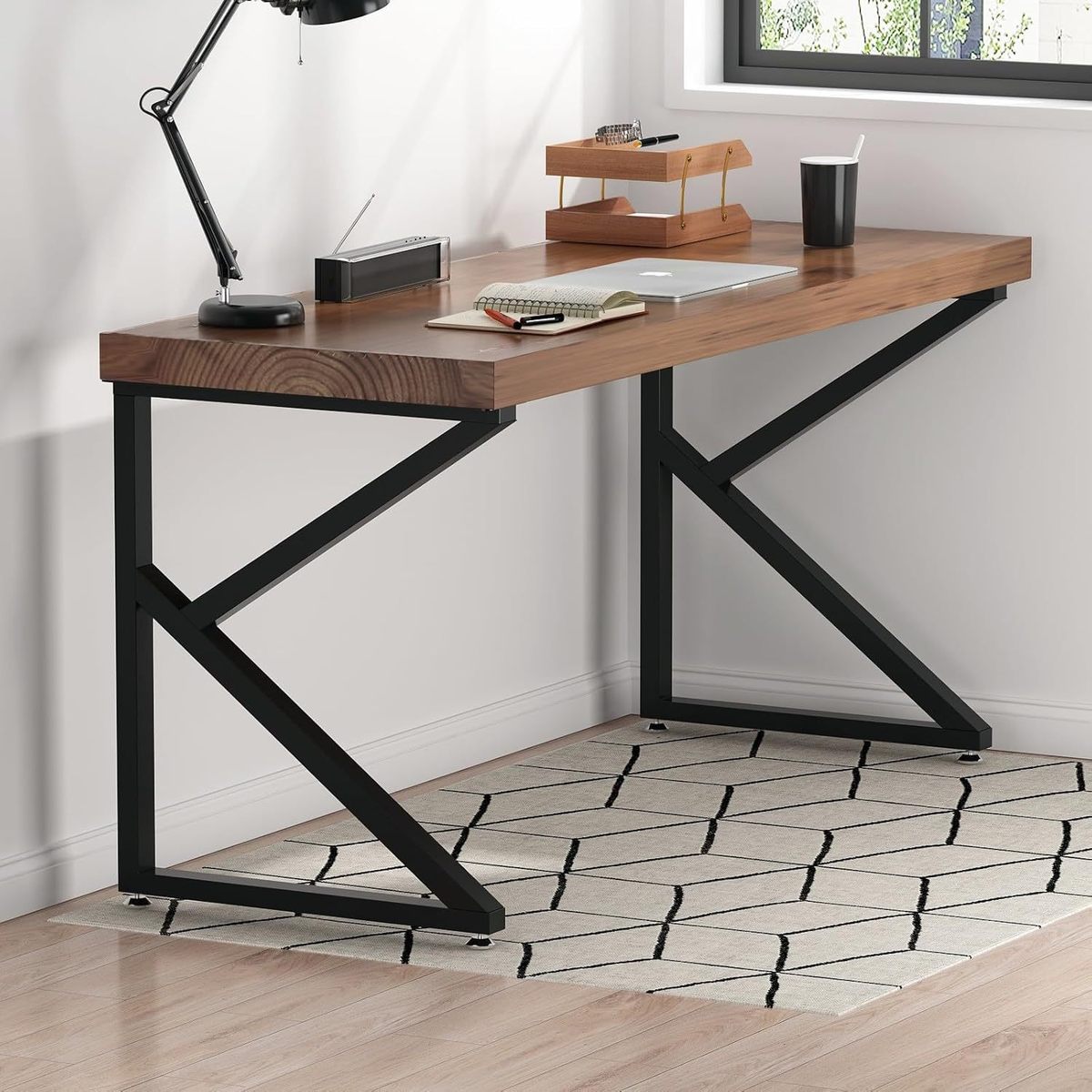 铁艺金属桌腿支架桌脚桌子会议桌电脑腿书桌架子办公大板桌