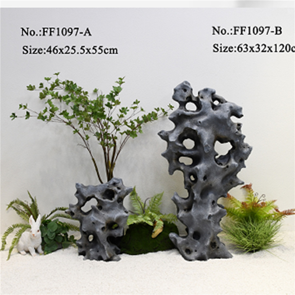 假山水石园林景观软装仿真青石日式造景假山石玻璃钢太湖石