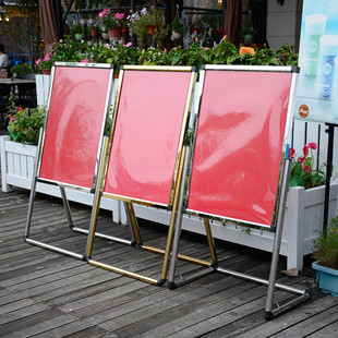 招工牌架子酒店立牌不锈钢广告牌立式落地招聘水牌展示架迎宾锦标