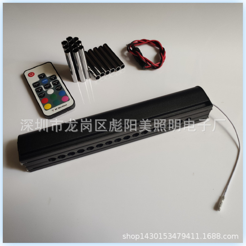 车载16孔直排led彩色流星雨效果星空顶器光源小巧12w七彩流星机