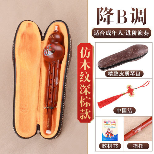 奇美葫芦丝乐器c调降b调初学入门小学生成人专业演奏型木纹耐用