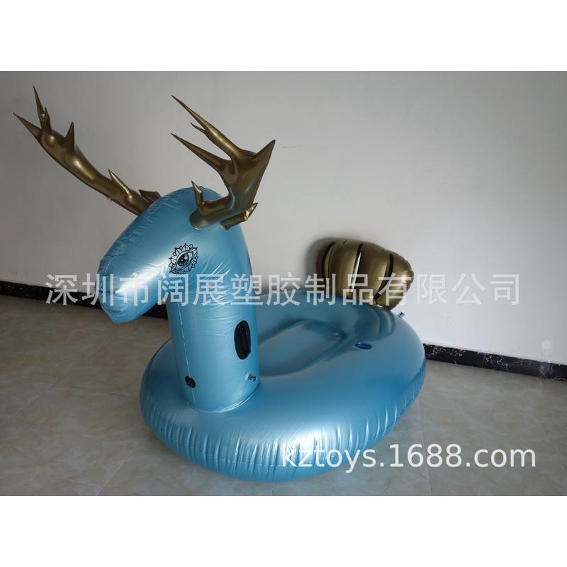 现货加厚pvc水上小鹿麋鹿浮排麋鹿坐骑驯鹿浮排充气游泳圈
