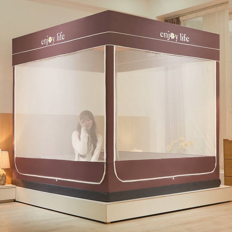 ce2q全包防摔蚊帐2023新款批发底加厚家用蒙古包宝遮光防尘顶布双