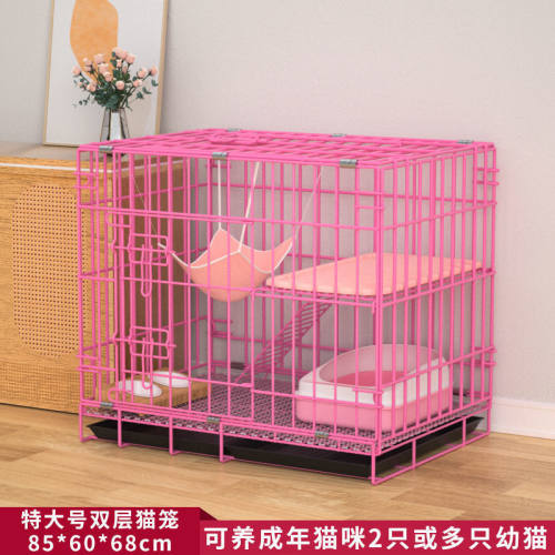猫笼猫咪窝家用室内大自由空间两层别墅双层空舍屋折叠不占地