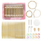 新款 13氧化铝金色付环形针加配件组合工具 可拆卸环形针套装