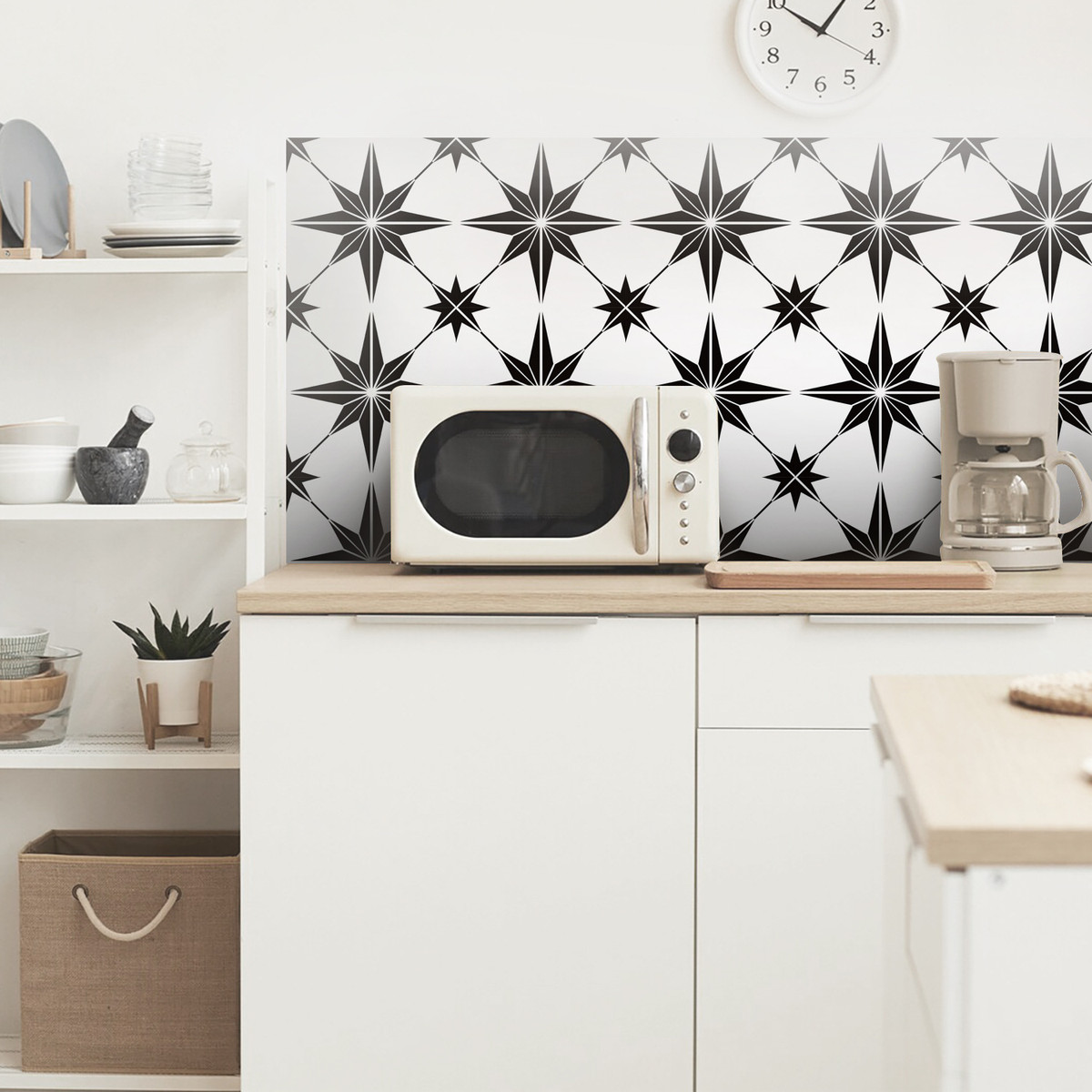 funlife客厅玄关装饰加厚瓷砖贴 撕即新款即贴一套12片装 kts008