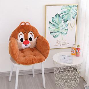可爱卡通芭蕾坐垫办公室久坐卡比小兔椅子半包围椅垫靠背一体屁垫