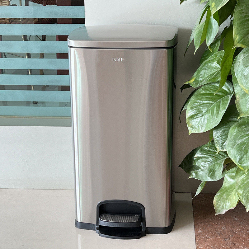 ri0t升gnf不锈钢垃圾桶40新款方形大容量商用30l厨房客厅20l有盖