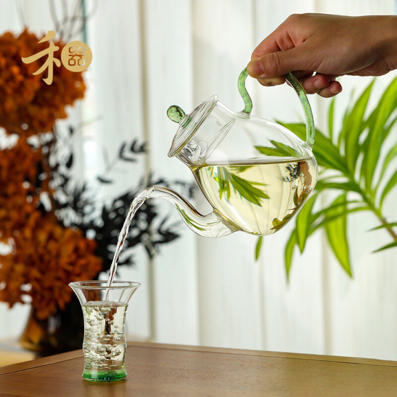 热销禾器云仕壶玻璃泡茶壶中式执壶仿古茶具家用分茶器
