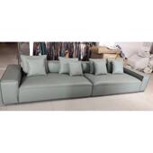 意豆腐块极简客厅沙发直排皮艺式 沙发现代感简约