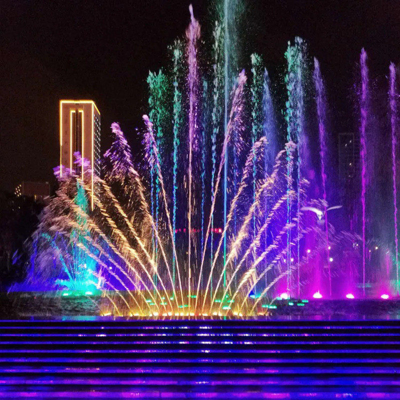 音乐喷泉设计大型湖面喷泉水景灯光秀程控音乐喷泉工程设计制作