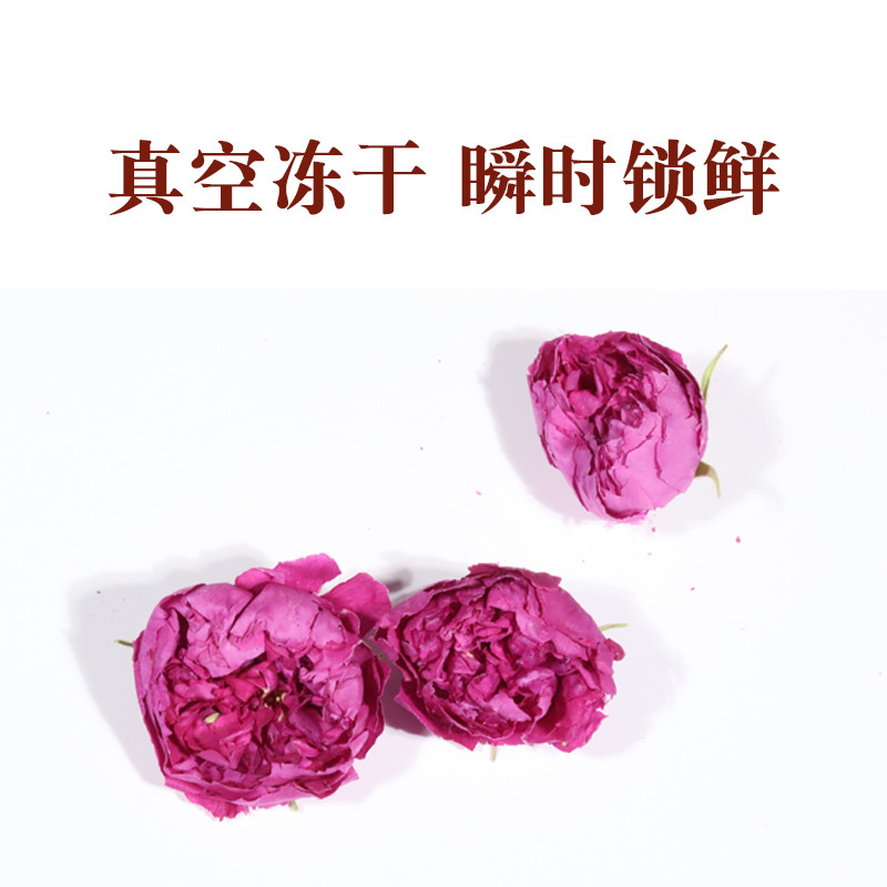 新日期玫瑰花茶精选冻干玫瑰花冠干花茶山东平阴罐装无硫熏养生茶
