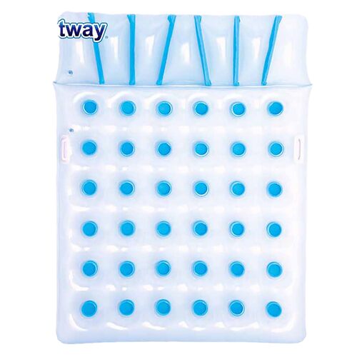 bestway43055双人浮充人男女大号游泳圈双人水上躺椅排成气浮排