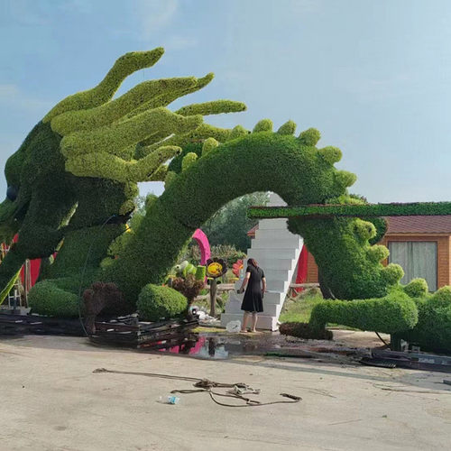 绿雕仿真植物墙塑料草坪公园商场花墙设计定制装饰大型工艺摆件