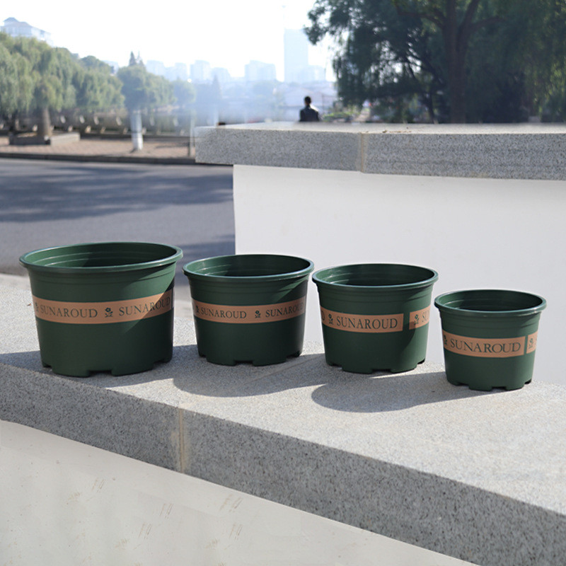 花盆圆形pp树脂青山盆控根系列加仑盆阳台种花种菜youka一箱200装