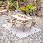 紫叶户外桌椅组合庭院室外铁艺休闲阳台露天露台外摆餐桌花园桌椅