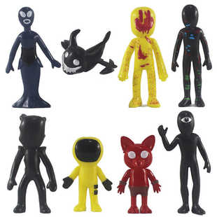 深入逃离后室暗房的玩具小人实体手办怪物周边派对客吞食者笑魇世