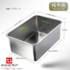 批发特大加深65 1份数盆洗菜盆盆子盘大料 53不锈钢加厚正方晾晒2