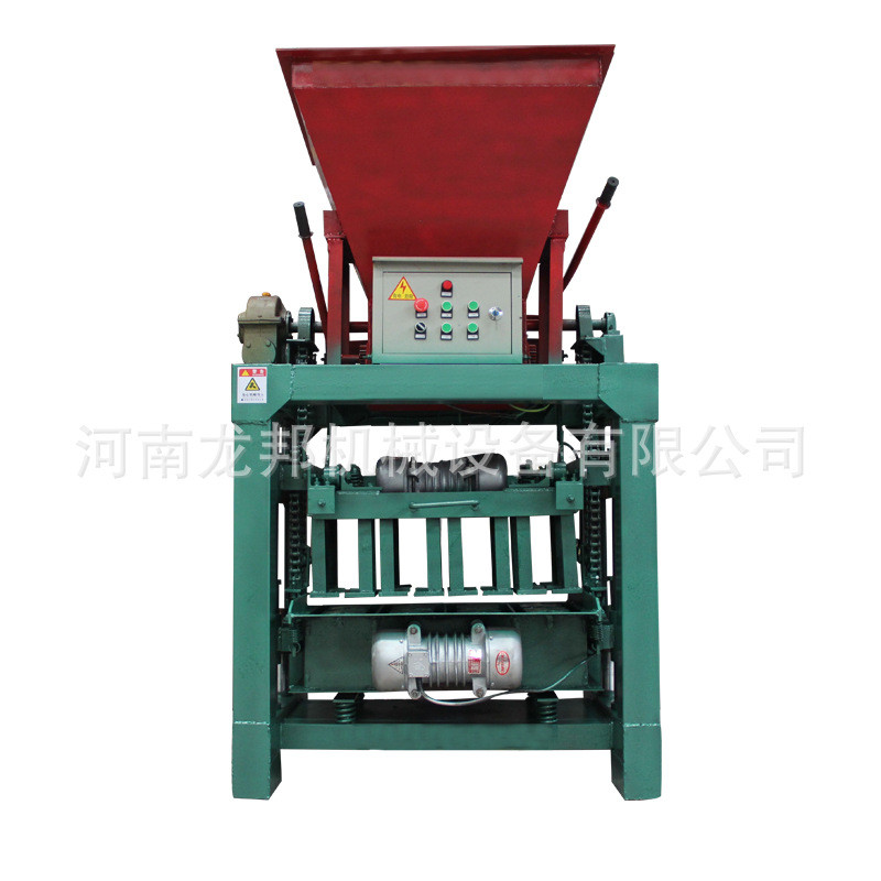 龙邦4-35b免烧空心砖机小型砌块成制造机半自动水泥制砖机