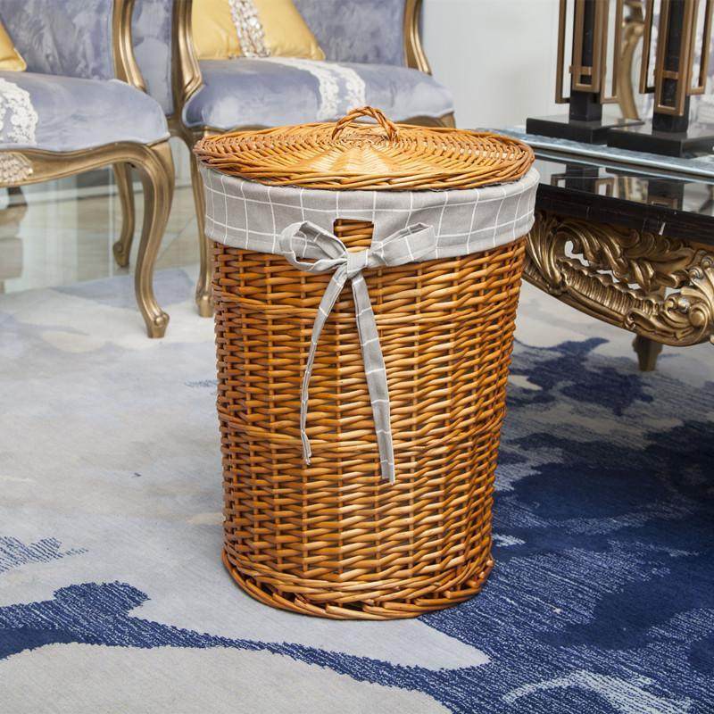 脏衣篓家用编织脏衣篮带盖子藤编收纳筐筐大号火锅店饭店放衣服筐,收纳整理,脏衣篮,淘宝优惠券,粉丝福利购,淘宝优惠卷
