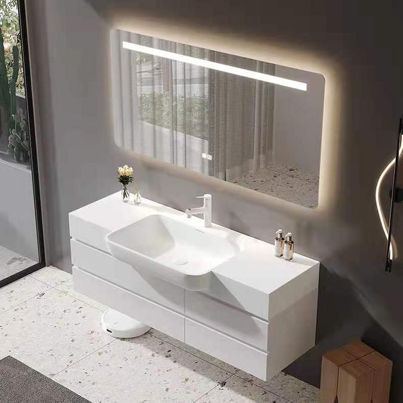 肤感可丽耐一体盆浴室柜设计师风大肚盆卫生间洗漱台组合柜洗脸池