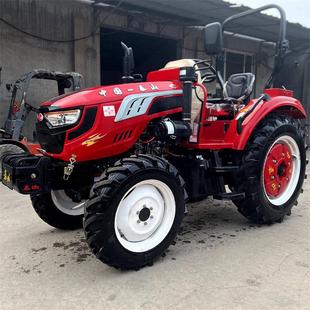 热销补玉米播种机直提泰山704四轮拖拉机70马力水旱两用后牵引后