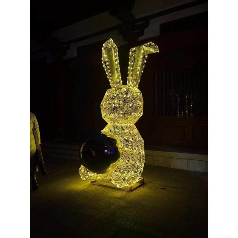 雕塑镂空发光水景不锈钢大型落地摆件景观小品户外不锈钢浪花雕塑