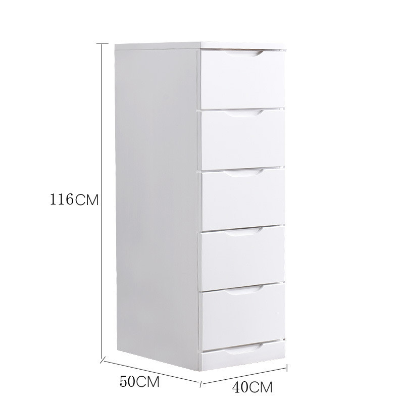 qjao大容量收纳柜实木卧室五斗橱批发衣物储物柜子50/60宽客厅边