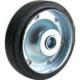cngs 100125150带刹车r黑色橡胶n白色钢u聚氨酯脚轮 尼龙
