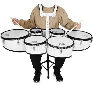 背架多音鼓军鼓六联行进鼓多联鼓6音鼓带背架打击乐器