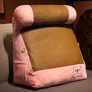 ke3c夏季三角形抱枕卧室大靠枕沙发床头靠垫宿舍床上凉席靠背垫可
