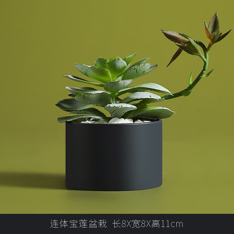 北欧绿色植物绿植多肉盆栽办公室客厅摆件装饰花假花摆设