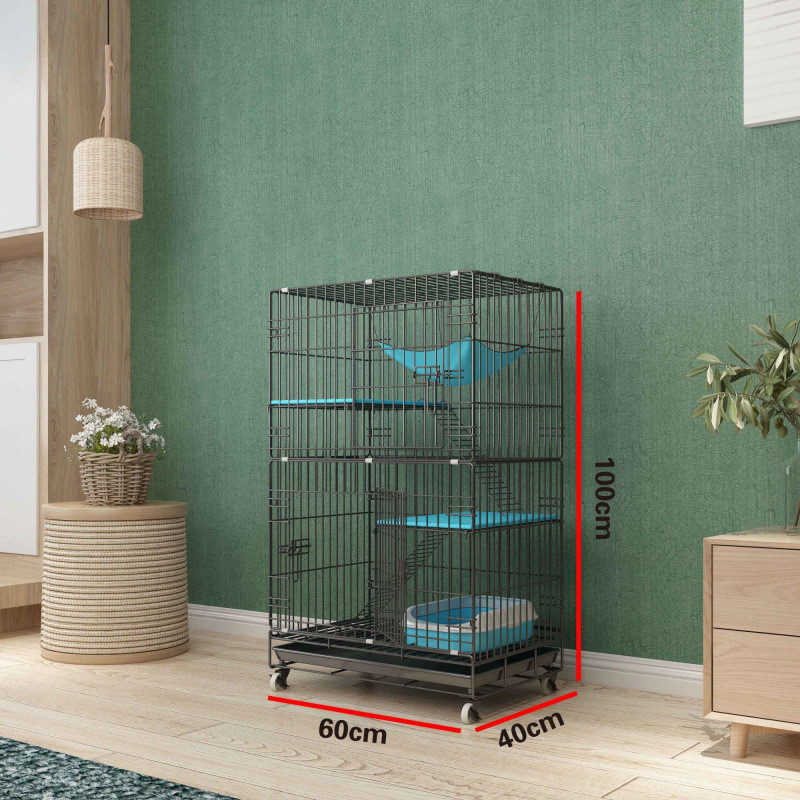 双层家用室内带厕所一体超大自由空间可折叠猫笼子三层四层猫别墅