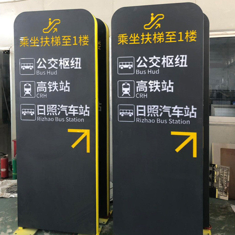立体指示牌方向牌户外向导牌楼盘景区指示牌校园标识宣传栏制作
