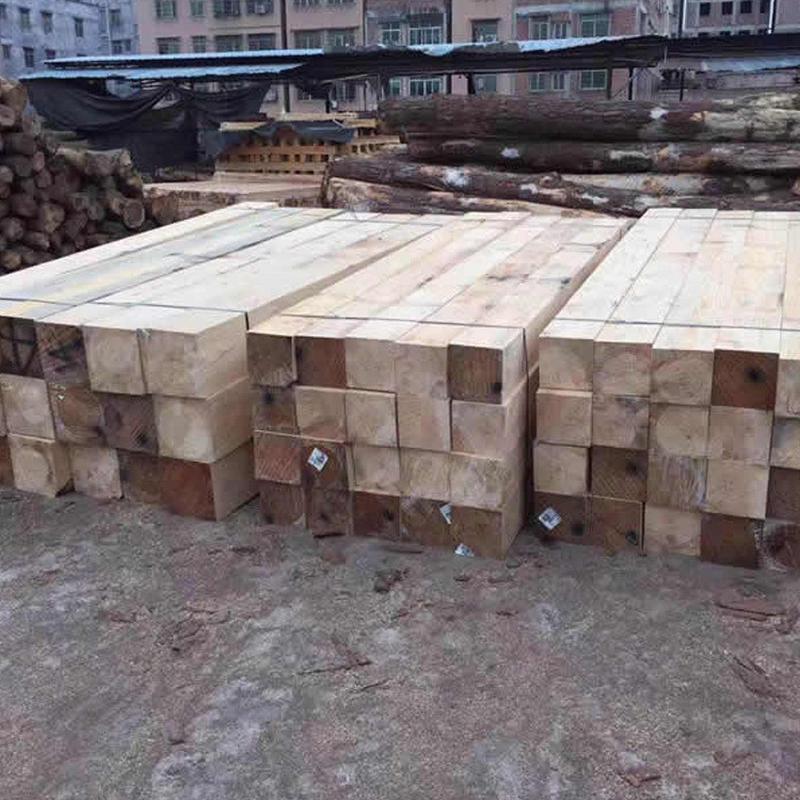 热销各种规格新旧景观枕木机械设备垫木松木工程建筑桥梁存梁用枕