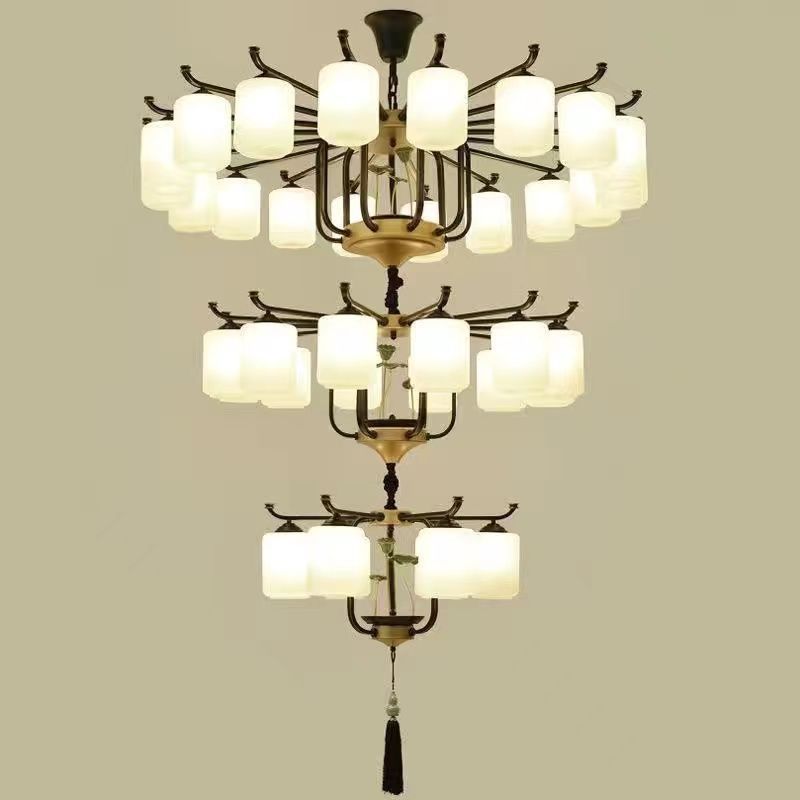 吊灯客厅灯主灯楼梯灯具餐厅现代简约卧室全屋新中式大气套餐灯具