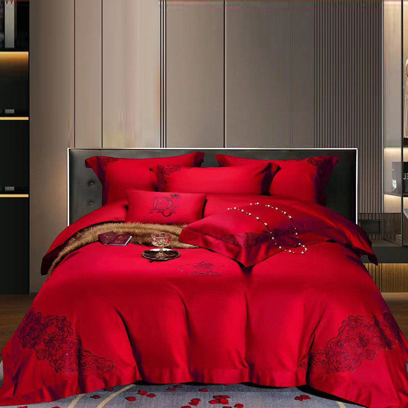 可莱克家纺新款100s贡缎时尚长绒棉简约婚庆四件套多件套批发,床上用品,婚庆床品套件,淘宝优惠券,粉丝福利购,淘宝优惠卷
