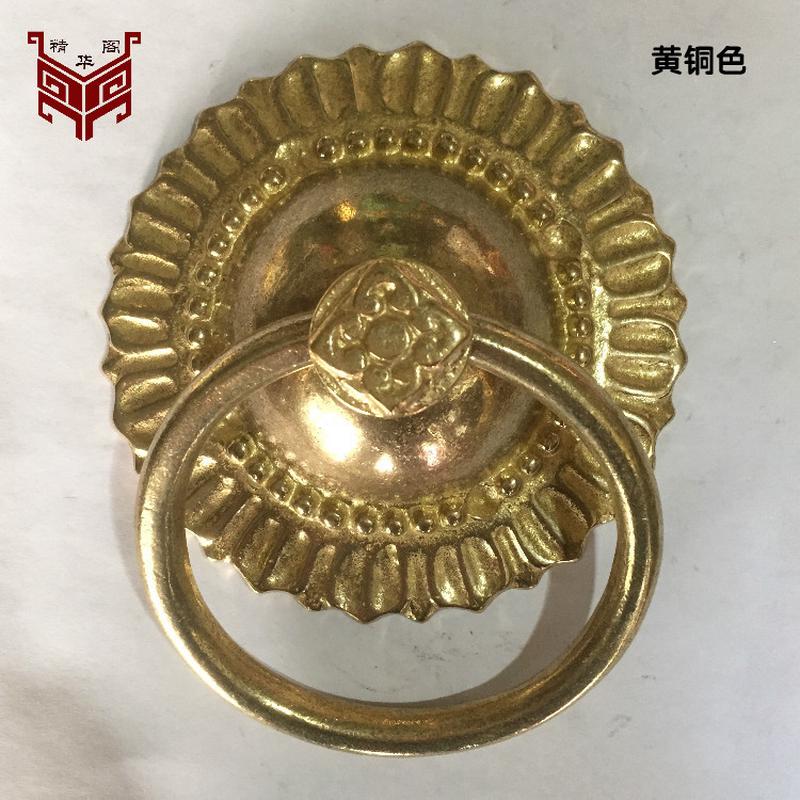 中式门环铜拉手兽头大门环大门黄铜装饰兽仿古头拉手实木大门门钹