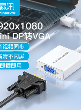 禄讯  Minidp to vga 迷你DP转VGA 笔记本显示器高清转换器连接线