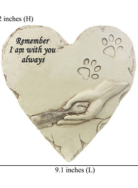 厂家批发小狗心形墓碑树脂工艺品爱犬纪念碑欧美现代摆件