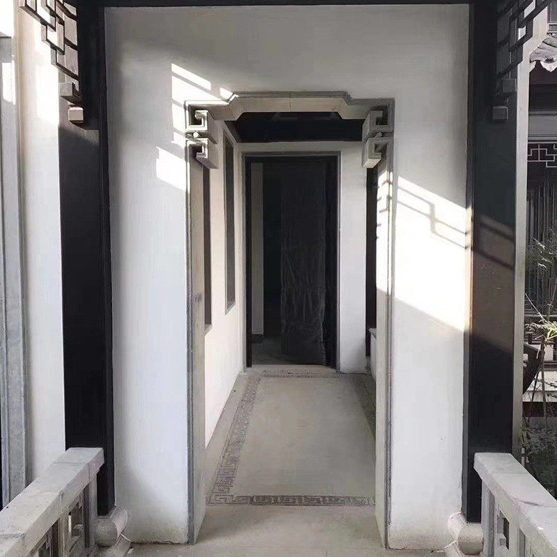 徽派新中式仿古青砖门套圆门套直门套青灰色包边青砖门框直边线条