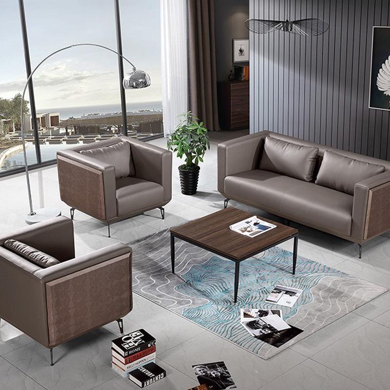 热销意极简式办公接待沙发简约现代商务会客三人位组合休息区办公