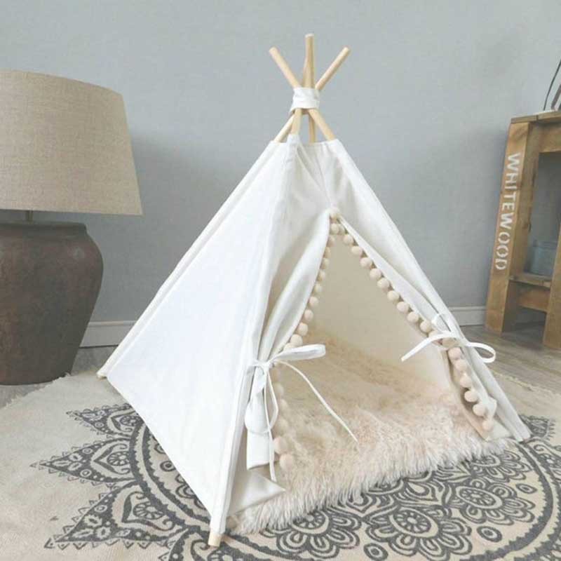 窝猫爬架猫床简约帐篷帐篷木质宠物床猫窝夏季狗宠物外贸宠物用品