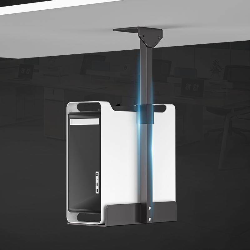 桌底悬挂主机托架电脑悬浮置物架办公台式主机箱吊架托盘金属支架