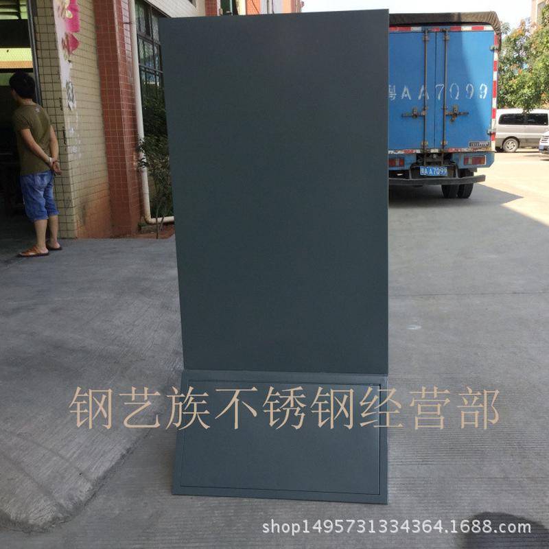 热销停车场指示立牌不锈钢指引深灰色漆展览广告器材大型烤立牌