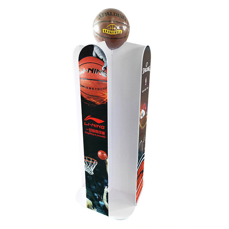 厂家pvc四面篮球展示架定制雪弗板旋转足球陈列架体育用品展示架,收纳整理,手办收纳盒,淘宝优惠券,粉丝福利购,淘宝优惠卷