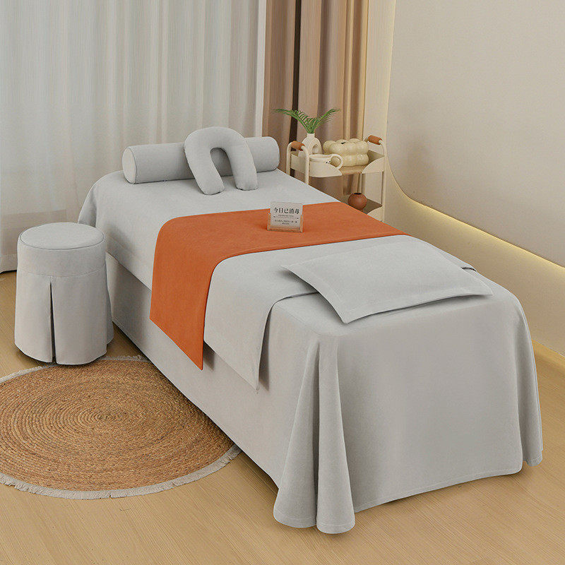 床单高档简约美容院一体式美容床罩四件套套按摩采耳洗头床罩批发,床上用品,床裙,淘宝优惠券,粉丝福利购,淘宝优惠卷